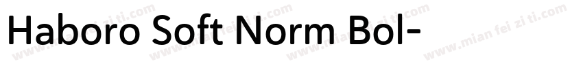 Haboro Soft Norm Bol字体转换